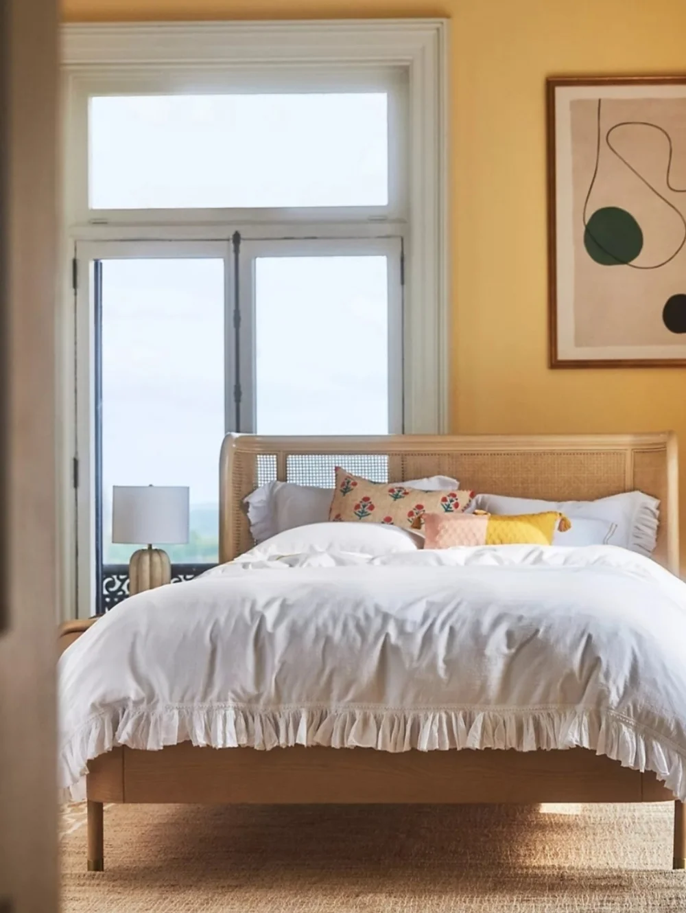 Organic Cotton Spa Sateen Ruffled Duvet Cover